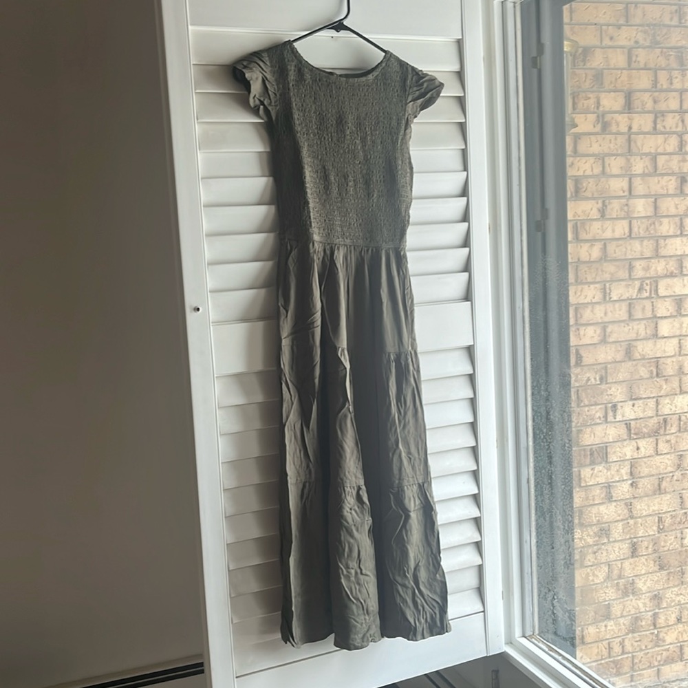 ZESICA Summer Dress - Olive Green - Picture 3 of 5